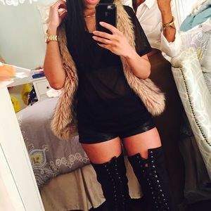 Faux fur vest